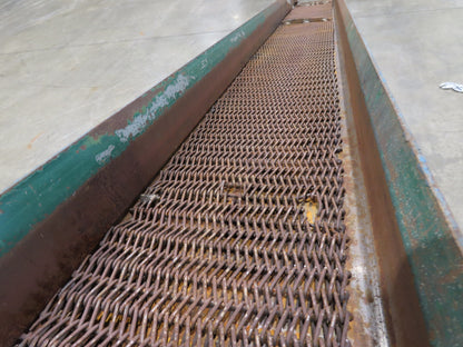 11' 5" Incline Parts Conveyor Steel Wire Mesh 8"Belt 460V 3PH 65FPM Chain Drive