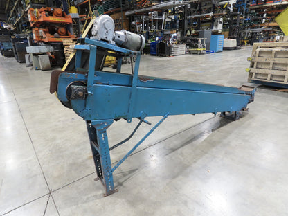 11' 5" Incline Parts Conveyor Steel Wire Mesh 8"Belt 460V 3PH 65FPM Chain Drive