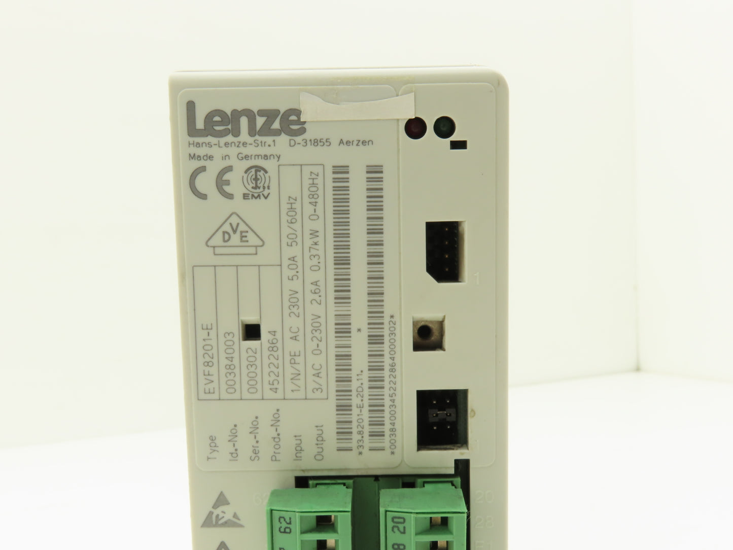 Lenze EVF8201-E VFD Motor Drive Inverter 230V 1Ph In 0.37kW 2.6A 3PH 230V Out