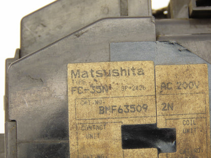 Matsushita FC-35N 600VAC Contactor 200-220V 3 Pole 50A Coil