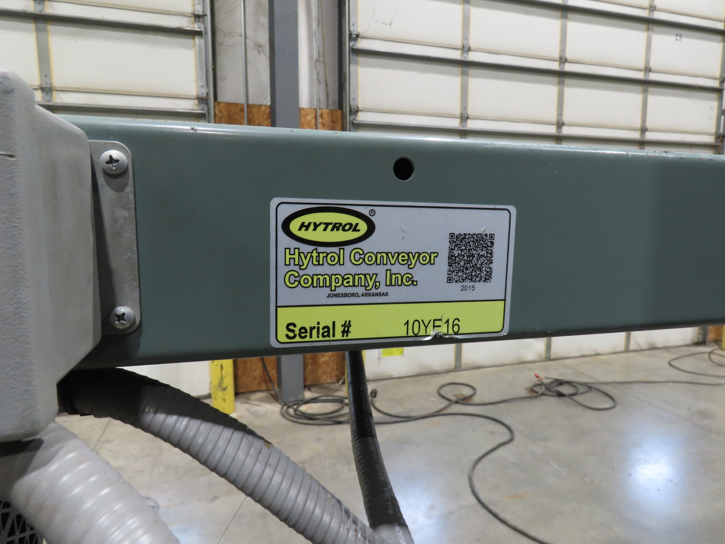 Hytrol 28"x 10' 11" Slider Bed Conveyor 24"Belt 460V 3PH Variable Speed 62"H