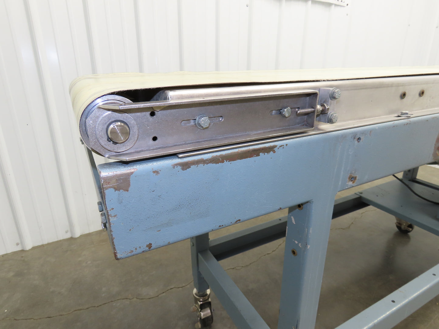 Shanklin 78"L Portable Slider Bed Conveyor 16"Belt 115V Variable Speed Drive