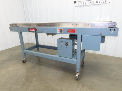 Shanklin 78"L Portable Slider Bed Conveyor 16"Belt 115V Variable Speed Drive