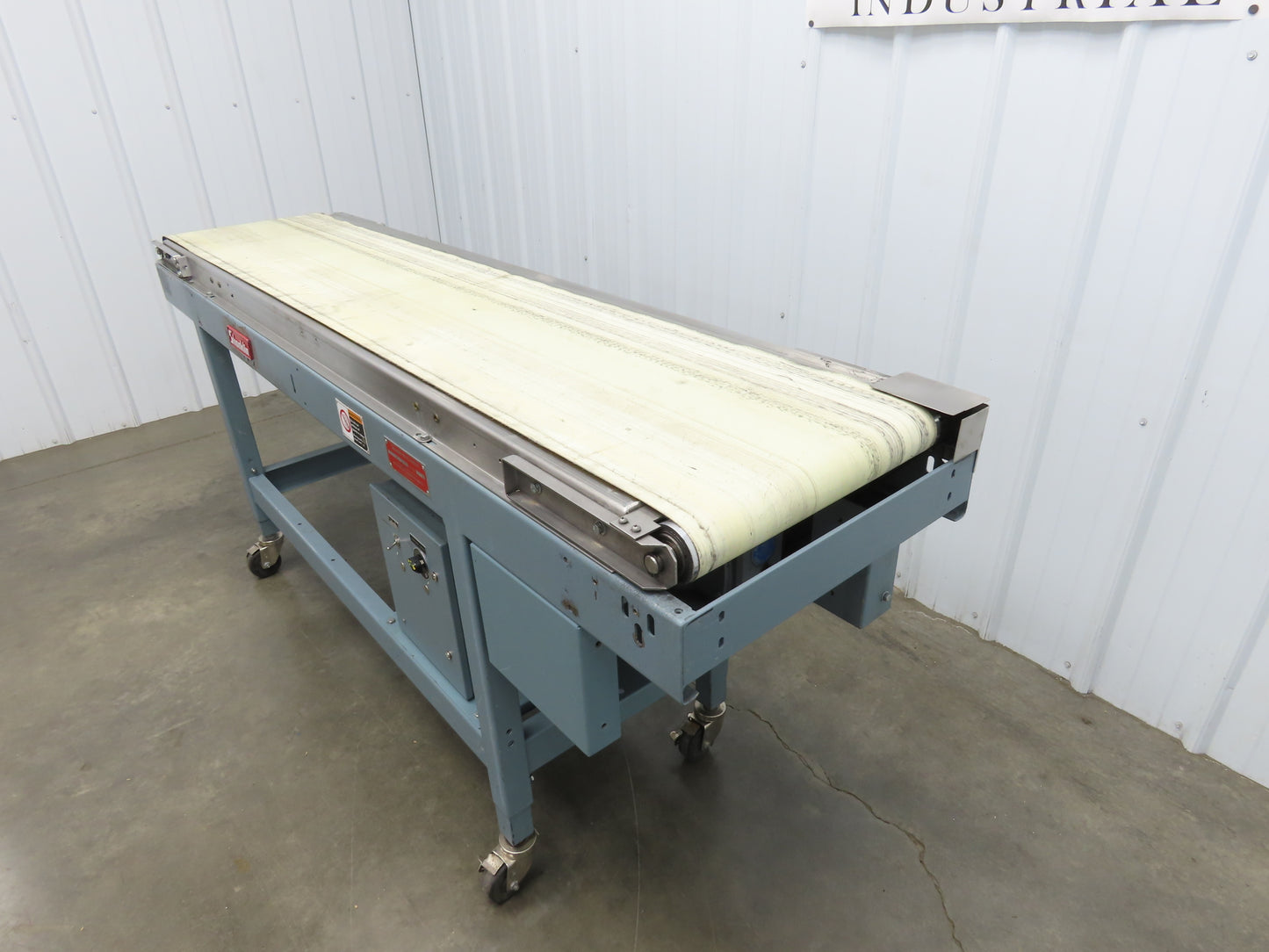 Shanklin 78"L Portable Slider Bed Conveyor 16"Belt 115V Variable Speed Drive