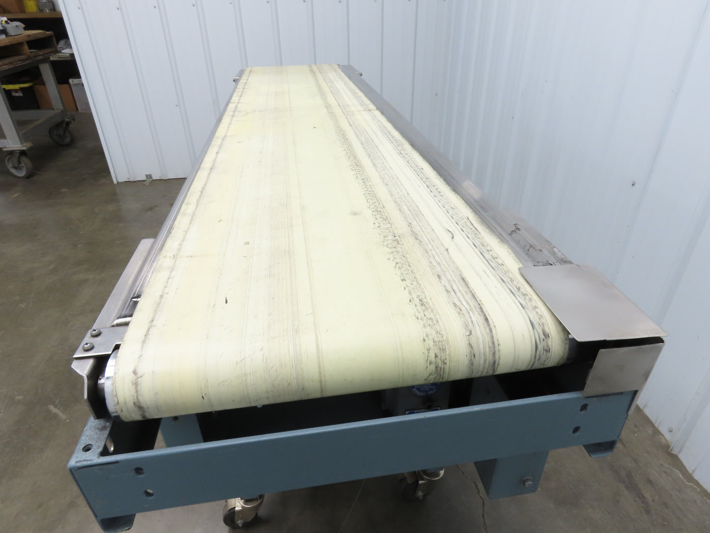 Shanklin 78"L Portable Slider Bed Conveyor 16"Belt 115V Variable Speed Drive