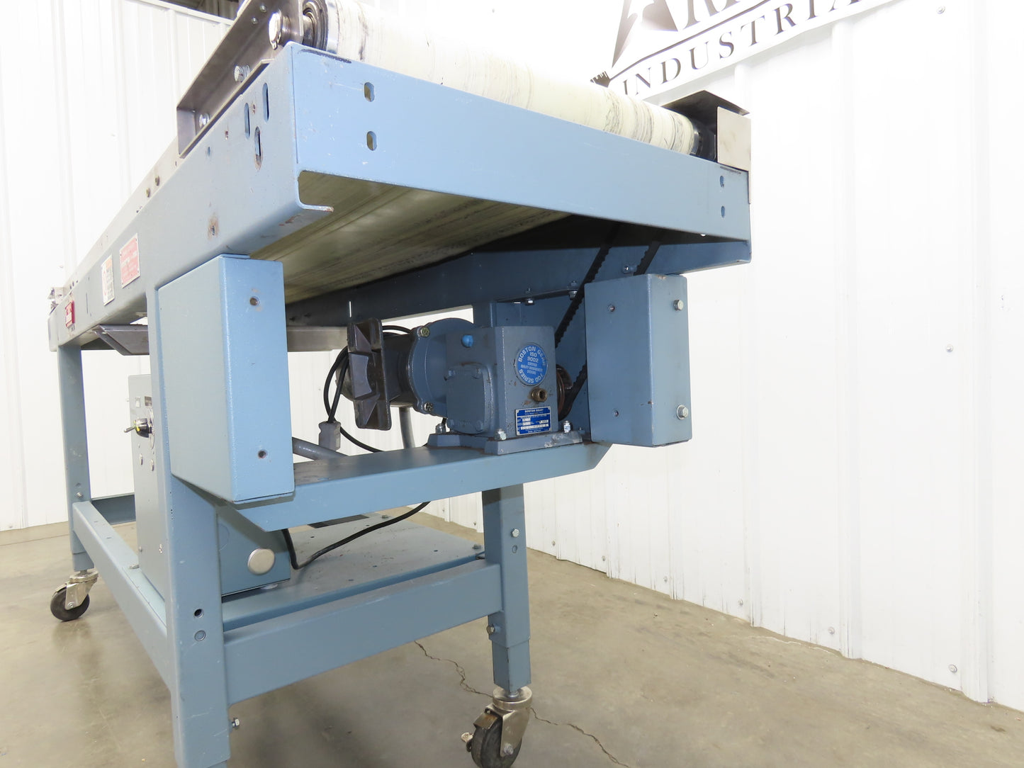 Shanklin 78"L Portable Slider Bed Conveyor 16"Belt 115V Variable Speed Drive