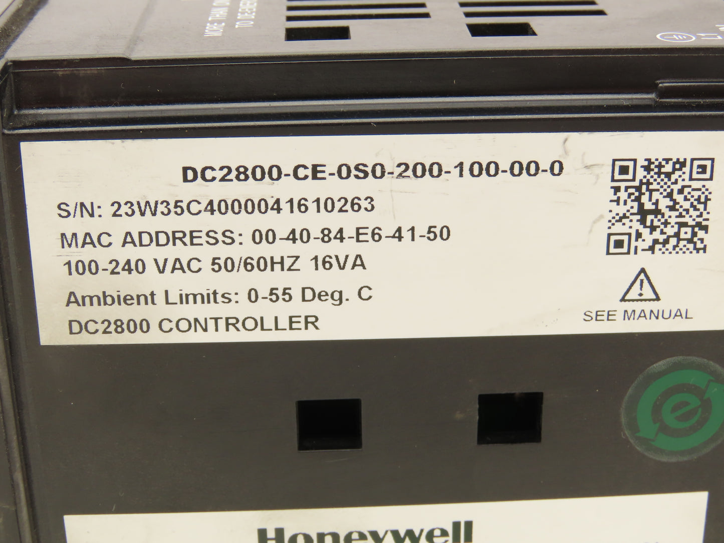 Honeywell DC2800CE0S0200100000 DC2800 Universal Digital Temperature Controller