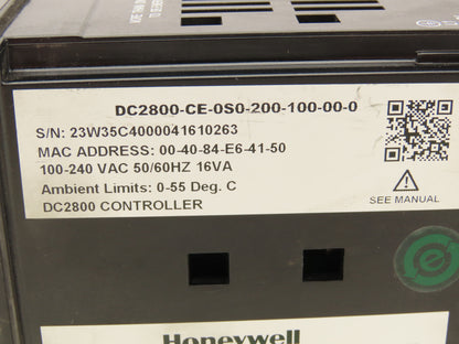Honeywell DC2800CE0S0200100000 DC2800 Universal Digital Temperature Controller