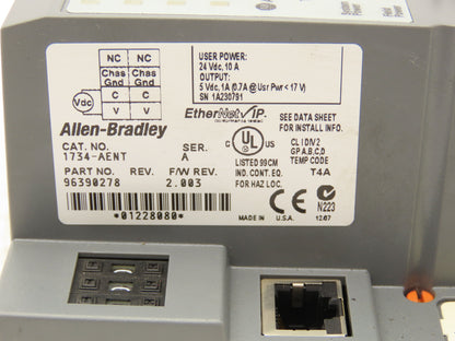 Allen Bradley Point I/O Ethernet Communication Adapter Assembly w/40 In-36 Out