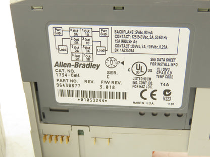 Allen Bradley Point I/O Ethernet Communication Adapter Assembly w/40 In-36 Out