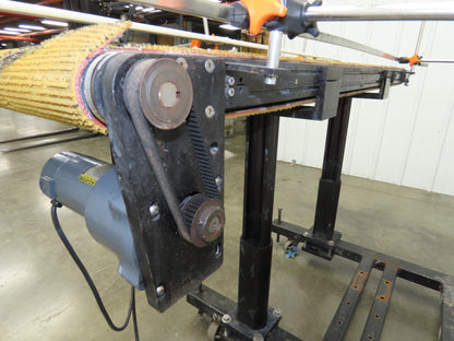 72"L Portable Grip Top Conveyor 12"Belt 115V Variable Speed Belt Drive 0-98FPM