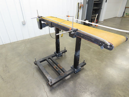 72"L Portable Grip Top Conveyor 12"Belt 115V Variable Speed Belt Drive 0-98FPM