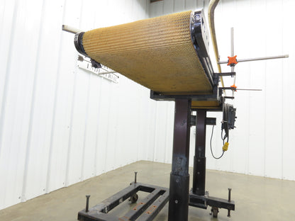 72"L Portable Grip Top Conveyor 12"Belt 115V Variable Speed Belt Drive 0-98FPM