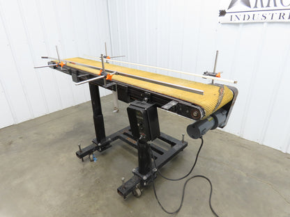 72"L Portable Grip Top Conveyor 12"Belt 115V Variable Speed Belt Drive 0-98FPM
