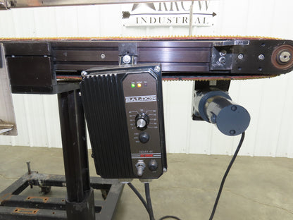 72"L Portable Grip Top Conveyor 12"Belt 115V Variable Speed Belt Drive 0-98FPM