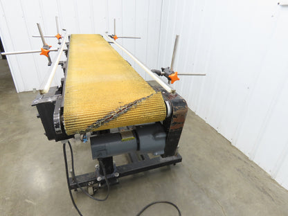 72"L Portable Grip Top Conveyor 12"Belt 115V Variable Speed Belt Drive 0-98FPM