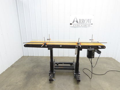 72"L Portable Grip Top Conveyor 12"Belt 115V Variable Speed Belt Drive 0-98FPM