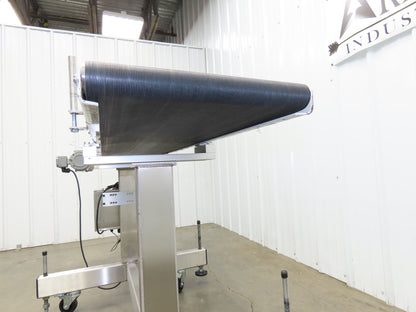 QC Industries 72"L Portable Conveyor 12"Belt 115V Variable Speed Drive 0-88FPM