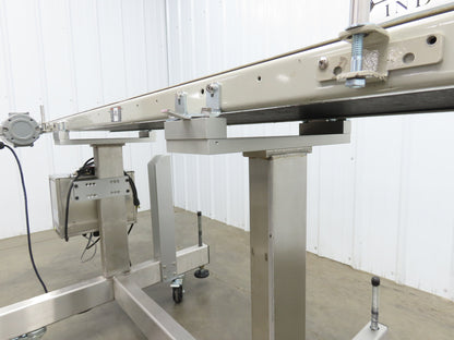 QC Industries 72"L Portable Conveyor 12"Belt 115V Variable Speed Drive 0-88FPM