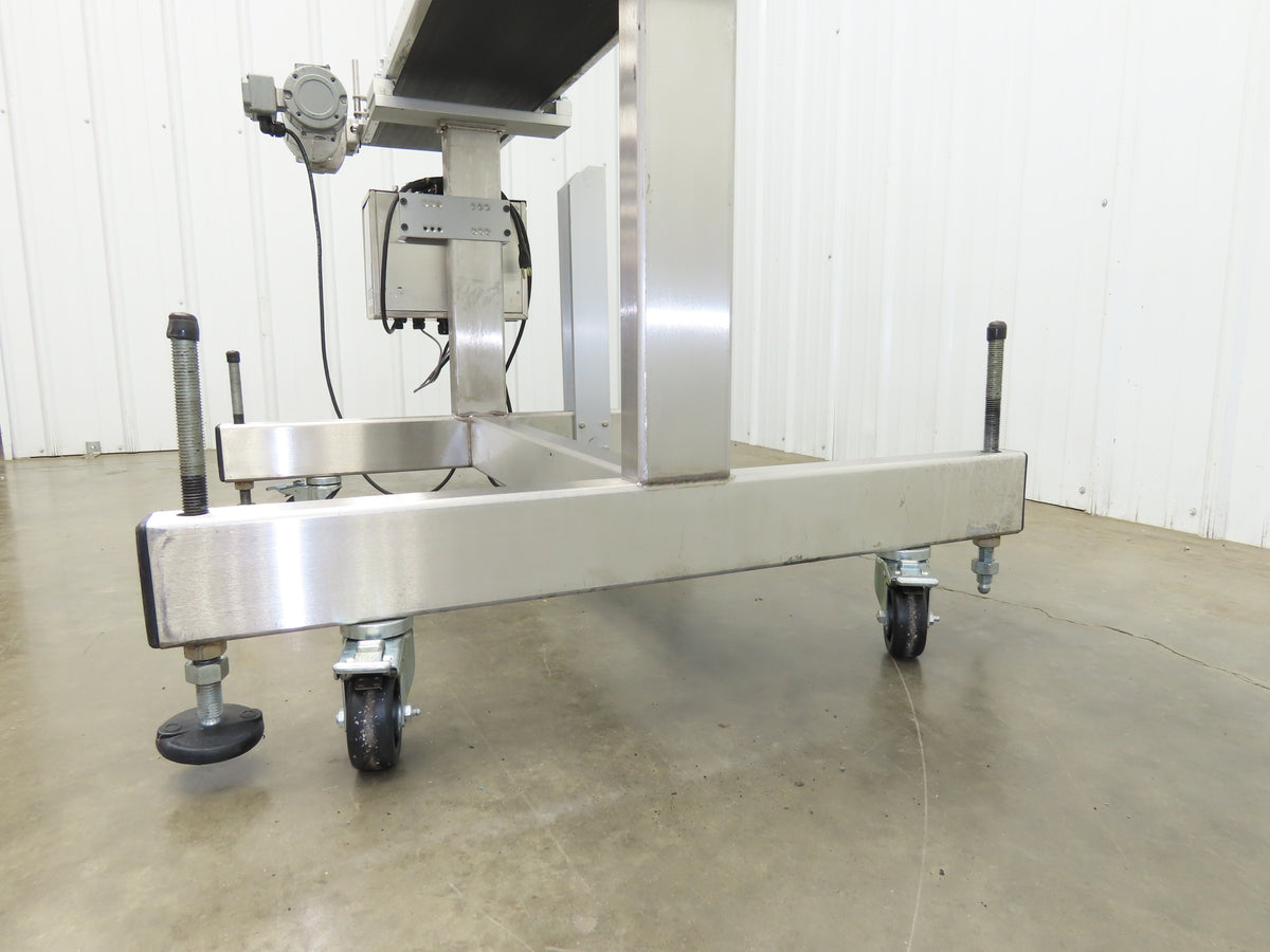 QC Industries 72"L Portable Conveyor 12"Belt 115V Variable Speed Drive 0-88FPM