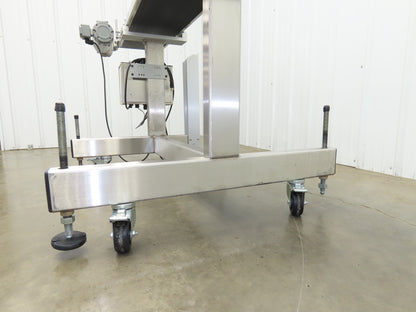 QC Industries 72"L Portable Conveyor 12"Belt 115V Variable Speed Drive 0-88FPM