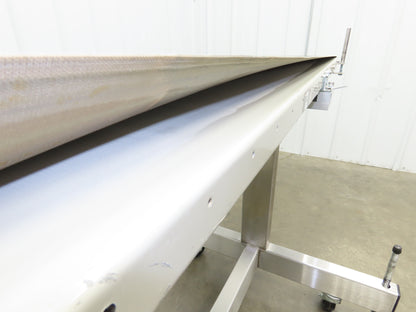 QC Industries 72"L Portable Conveyor 12"Belt 115V Variable Speed Drive 0-88FPM