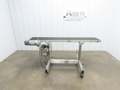 QC Industries 72"L Portable Conveyor 12"Belt 115V Variable Speed Drive 0-88FPM