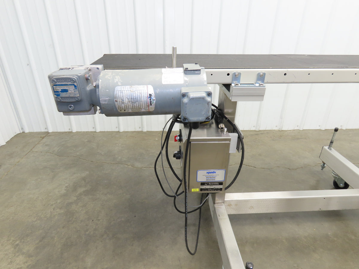 QC Industries 72"L Portable Conveyor 12"Belt 115V Variable Speed Drive 0-88FPM