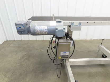 QC Industries 72"L Portable Conveyor 12"Belt 115V Variable Speed Drive 0-88FPM