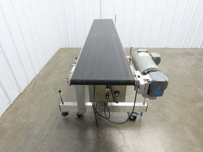 QC Industries 72"L Portable Conveyor 12"Belt 115V Variable Speed Drive 0-88FPM