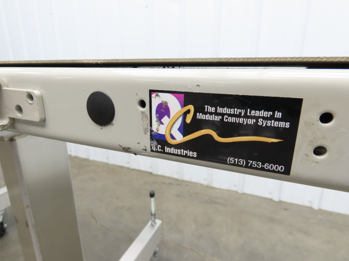 QC Industries 72"L Portable Conveyor 12"Belt 115V Variable Speed Drive 0-88FPM
