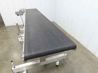 QC Industries 72"L Portable Conveyor 12"Belt 115V Variable Speed Drive 0-88FPM
