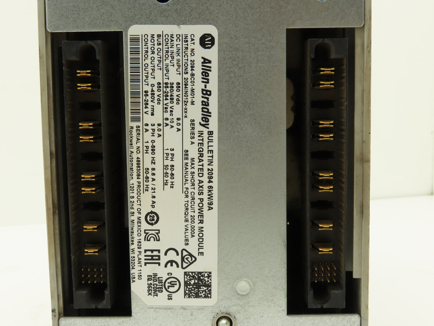 Allen Bradley 2094-BC01-M01-M Integrated Axis Power Module 480V 3Ph 0-590Hz