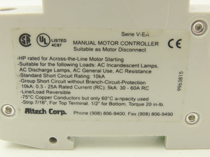 ABL Sersum 1GU5 G 5A  277VAC Manual Motor Controller 1 Pole Lot of 4