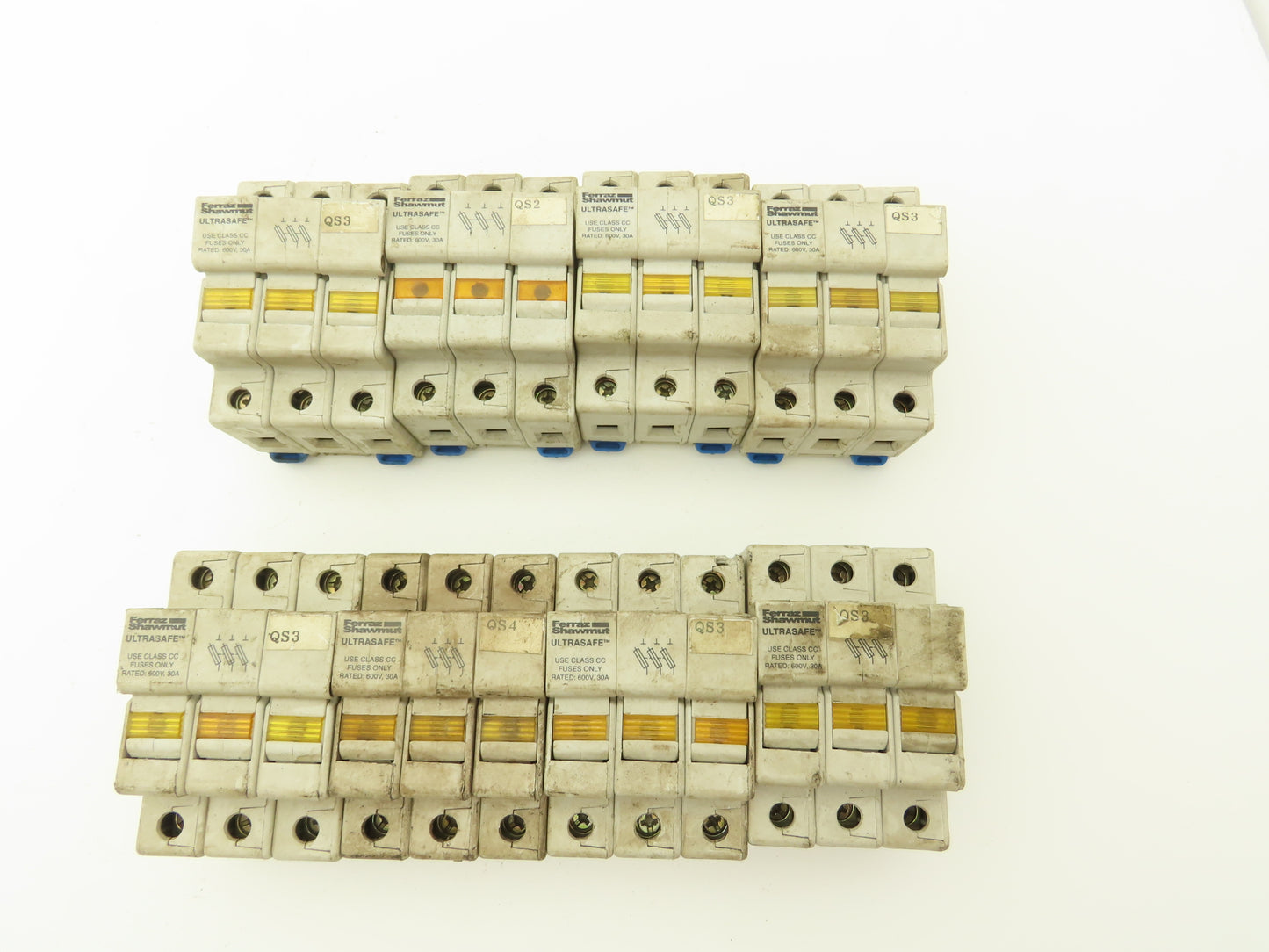 Ferraz Shawmut USCC31I Ultrasafe 3-Pole Class CC Fuse Holder 30A 600V Lot of 8
