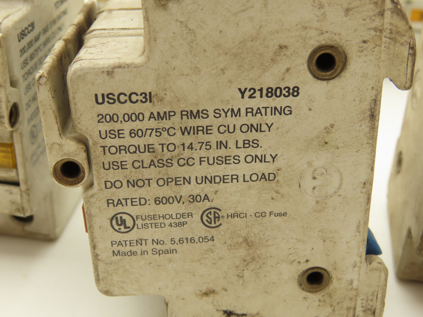 Ferraz Shawmut USCC31I Ultrasafe 3-Pole Class CC Fuse Holder 30A 600V Lot of 8