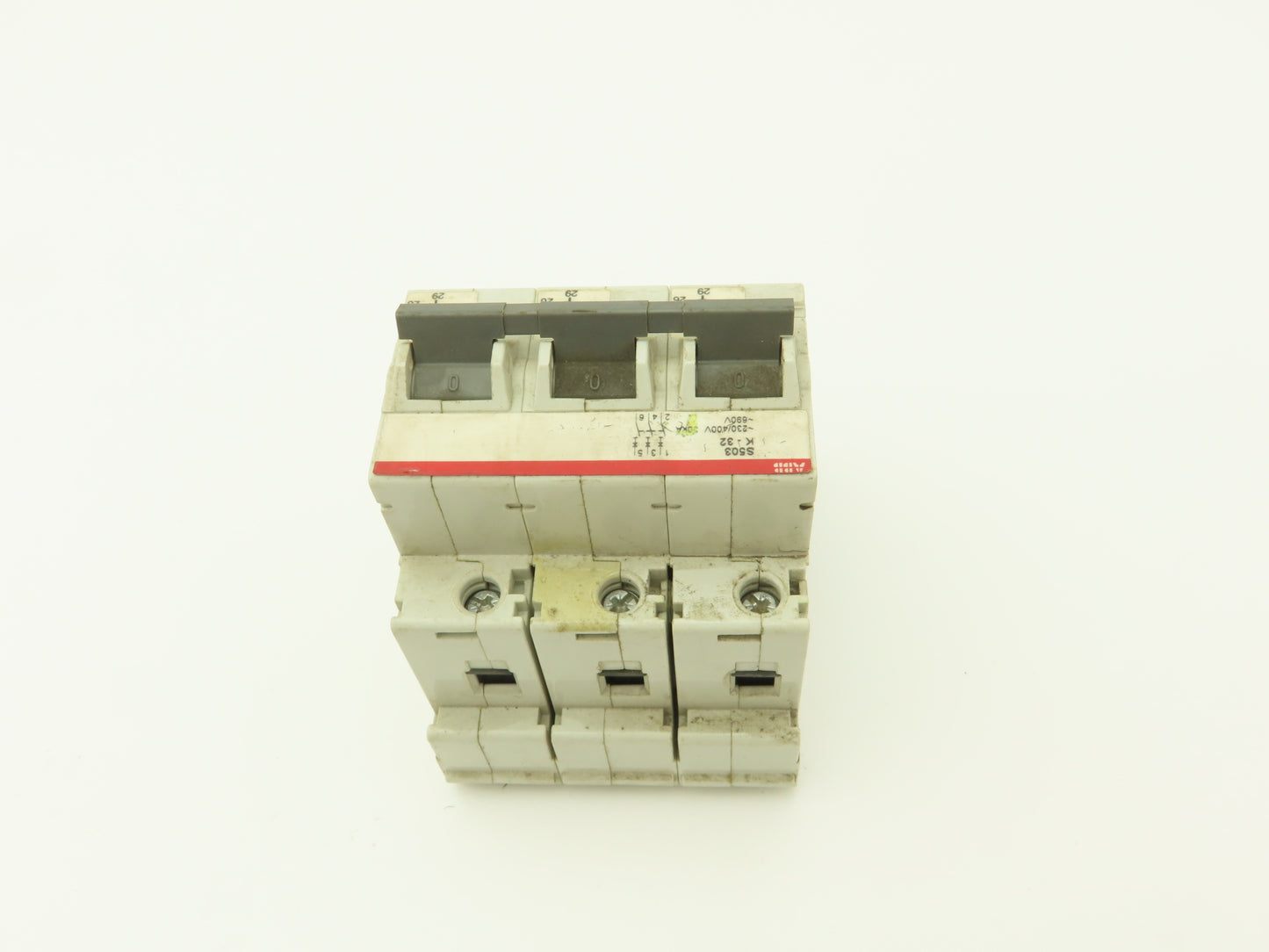 ABB S503-K32 3-Pole Circuit Breaker Adjustable 32A 690VAC 230/400V DIN Mountable