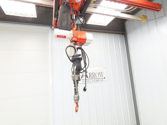 Harrington ED525DA 1/4 Ton 525lb Electric Chain Hoist 5' Lift 10-44FPM 1Ph 115V