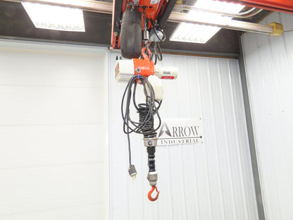 Harrington ED525DA 1/4 Ton 525lb Electric Chain Hoist 5' Lift 10-44FPM 1Ph 115V