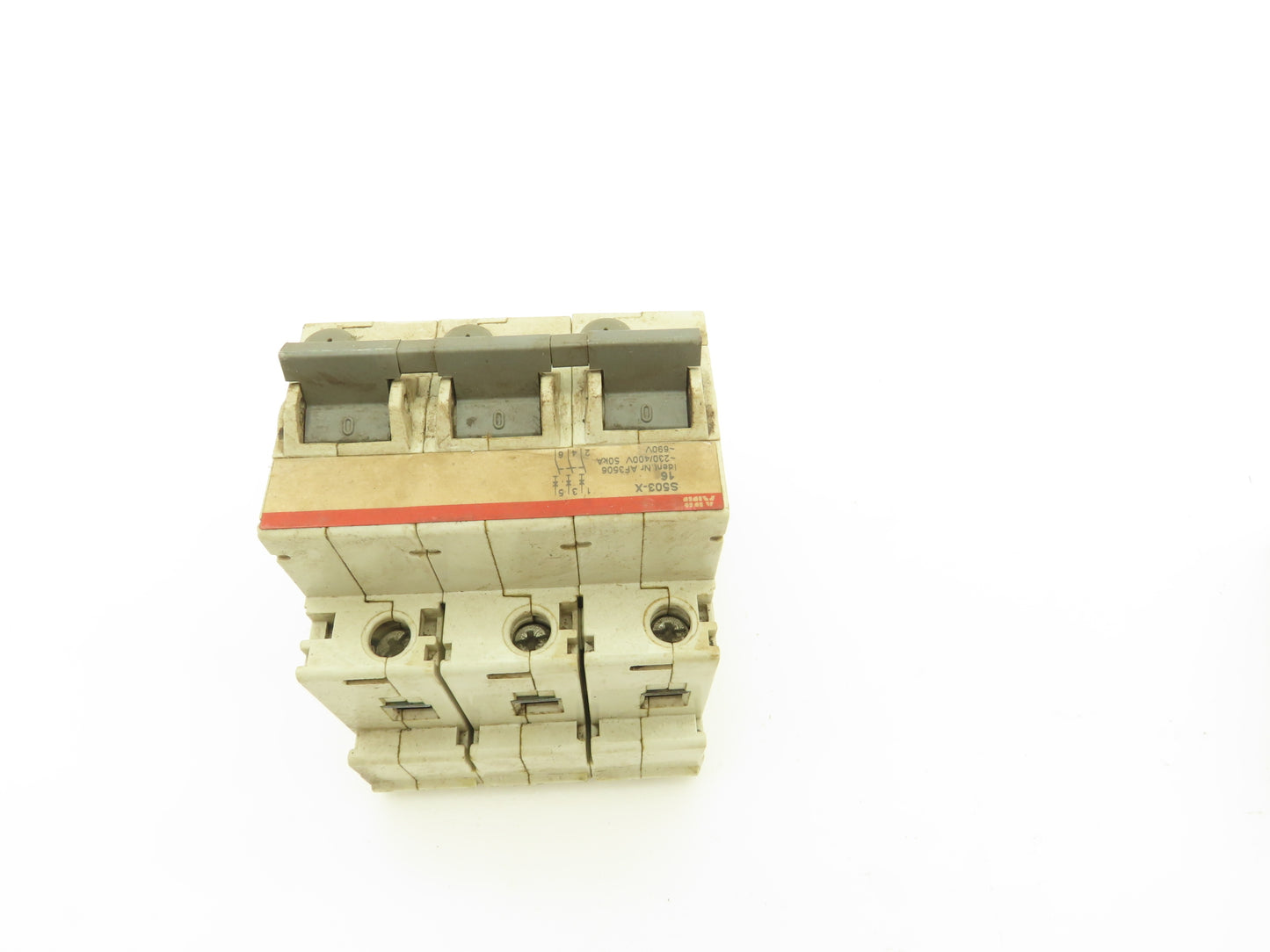 ABB S503-X16 3-Pole Circuit Breaker 16A 230/400V DIN Mountable Lot of 5