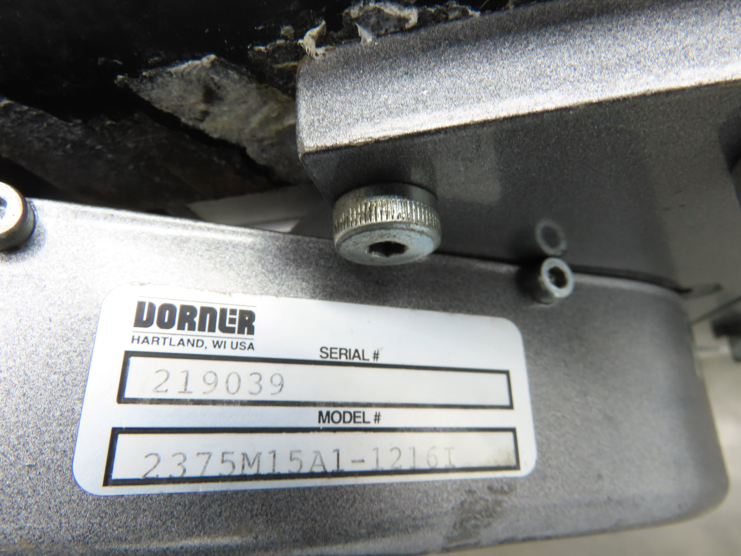 Dorner 2100 Series Belt Conveyor 15"x 95"L Variable Speed Drive 115V 135FPM