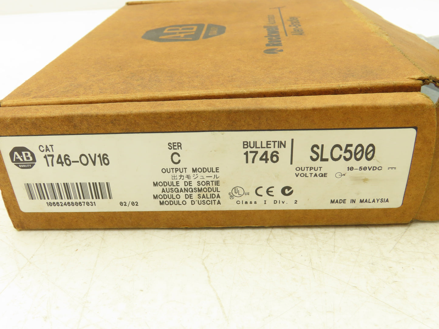 Allen Bradley 1746-OV16 SLC500 Series C Output Module 10-50VDC 1746-RL53