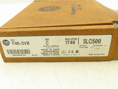 Allen Bradley 1746-OV16 SLC500 Series C Output Module 10-50VDC 1746-RL53
