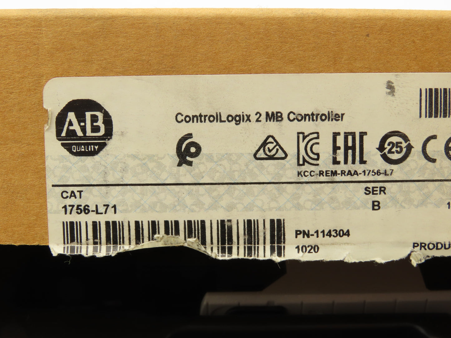 Allen Bradley 1756-L71 ControlLogix 2 MB Controller 5571 Ser B FW 1.010