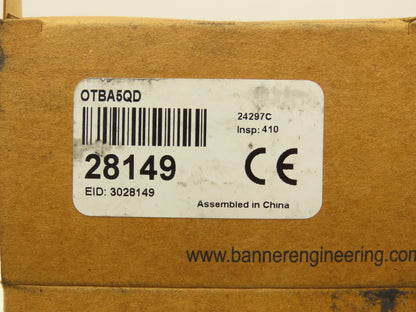 Banner OTBA5QD Optical Touch Button Momentary Switch Sensor