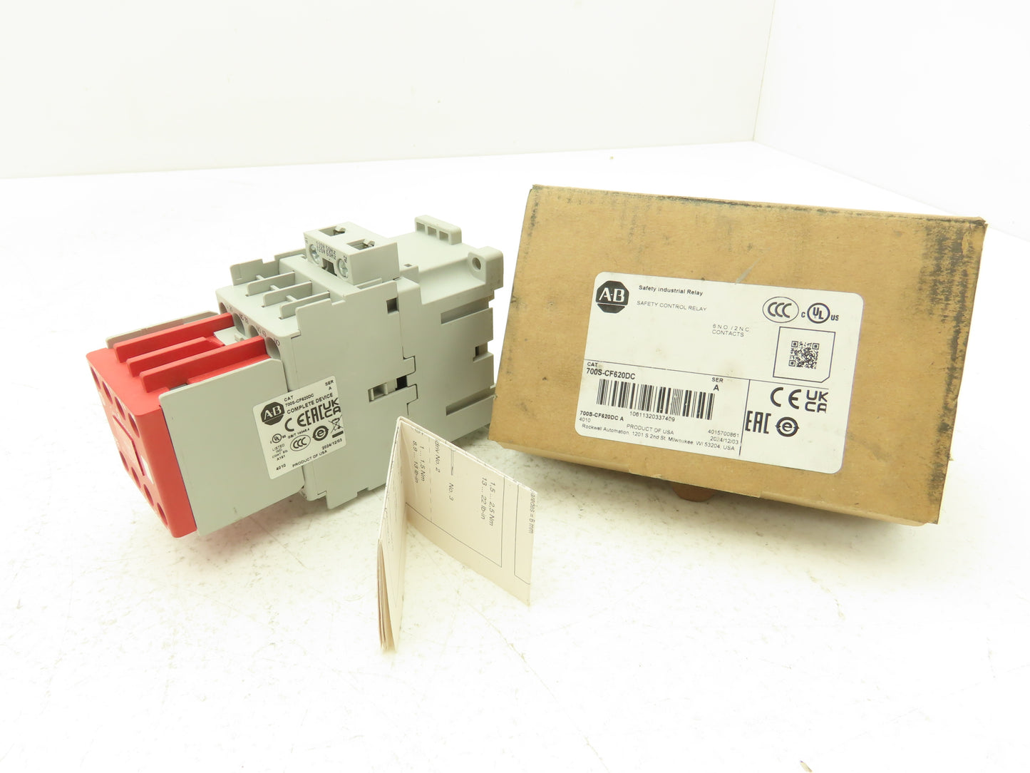 Allen Bradley 700S-CF620DC Safety Control Relay 10A 600V 120VAC Coil Ser A