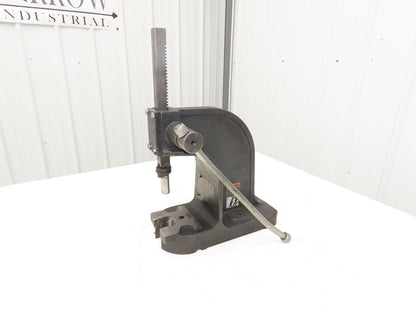 Dake Model No 0 Bench Top Arbor Press 1-1/2 Ton 4.5" Throat 7.75" Stroke