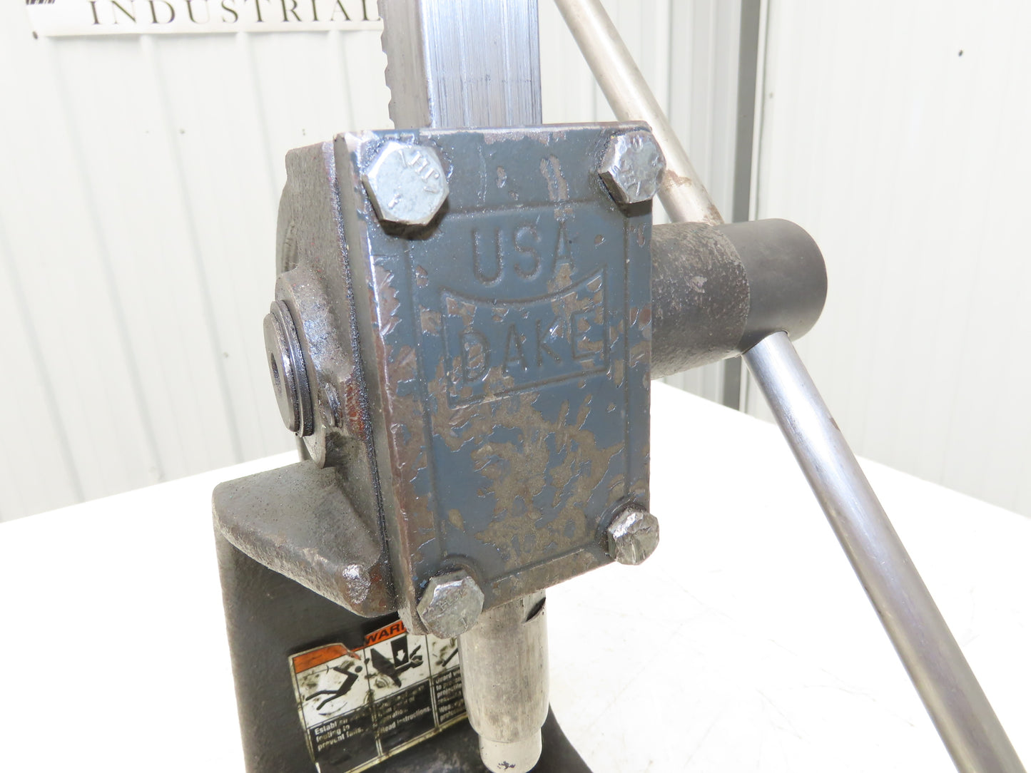 Dake Model No 0 Bench Top Arbor Press 1-1/2 Ton 4.5" Throat 7.75" Stroke
