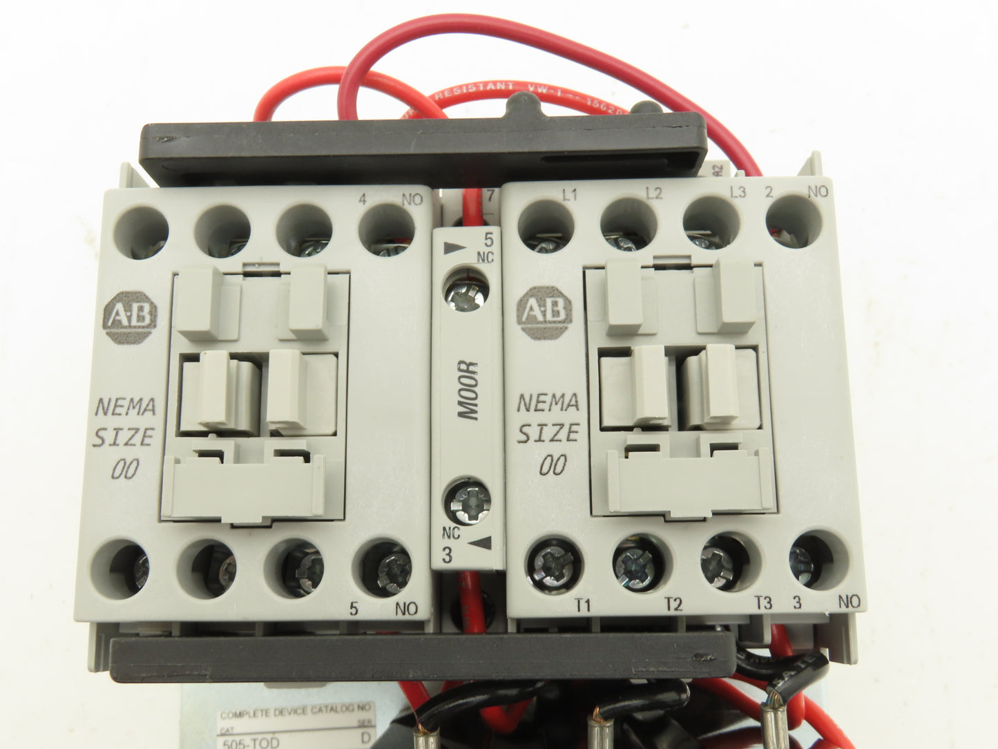 Allen Bradley 505-TOD Size 00 Reversing Starter Contactor 32A 600V 3PH 120V Coil