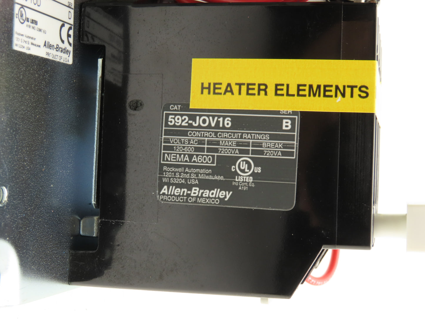 Allen Bradley 505-TOD Size 00 Reversing Starter Contactor 32A 600V 3PH 120V Coil